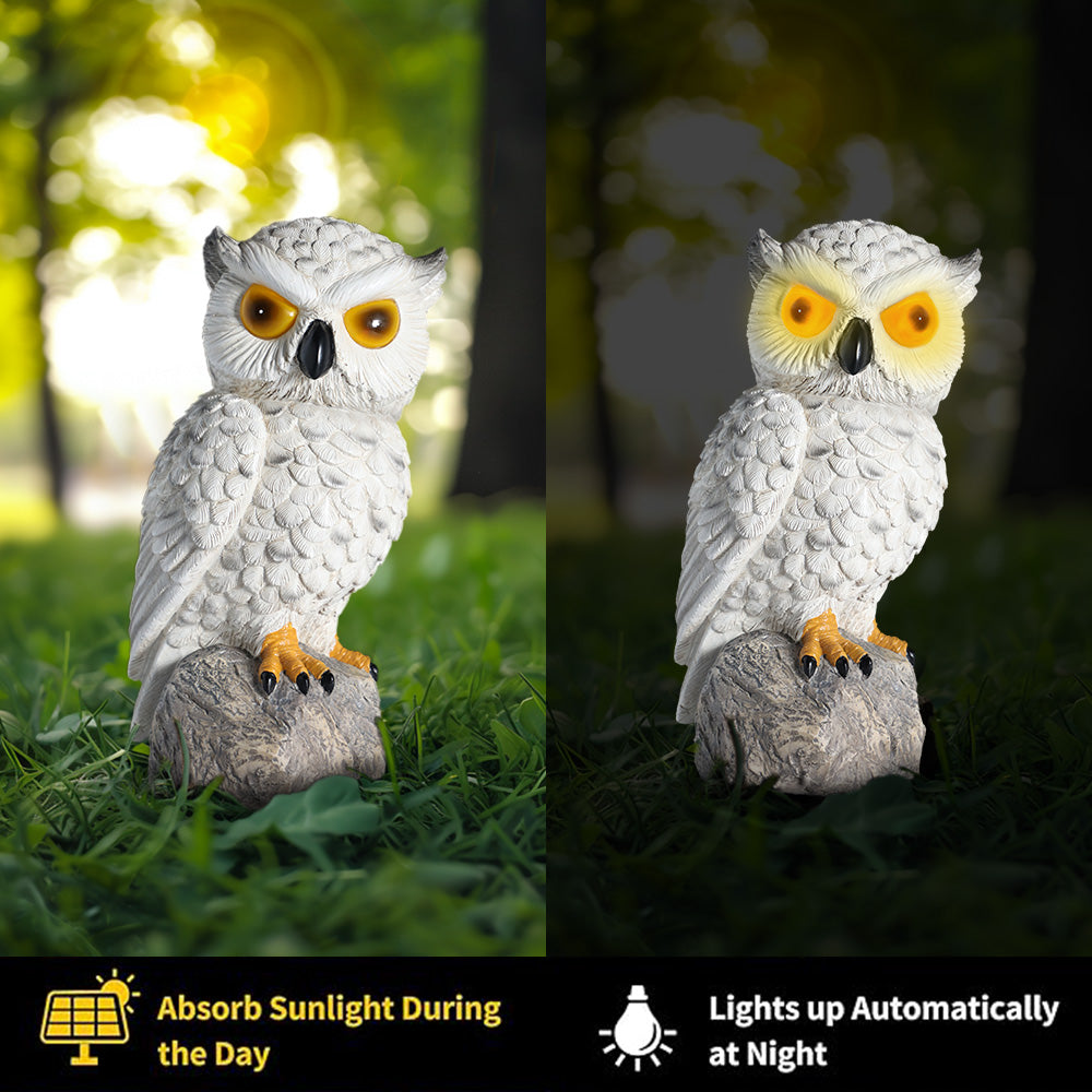 Solar-Powered Realistic Owl Repeller