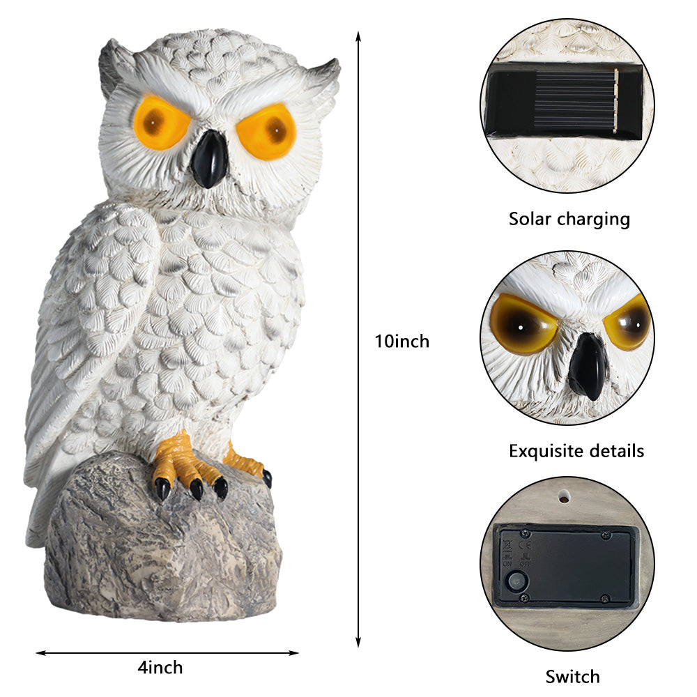 Solar-Powered Realistic Owl Repeller