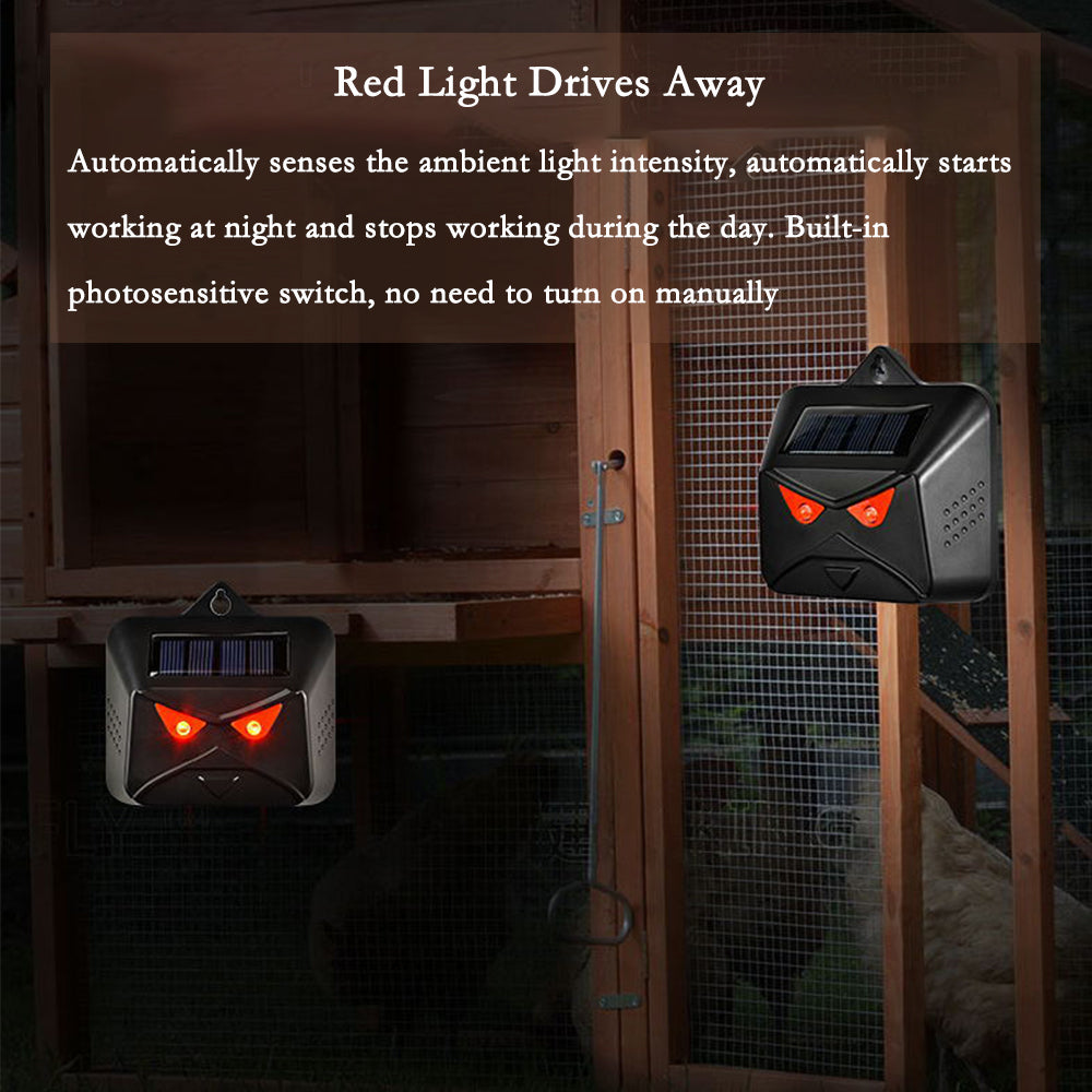 Solar-Powered Red Light Animal Repeller