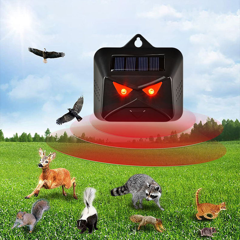 Solar-Powered Red Light Animal Repeller