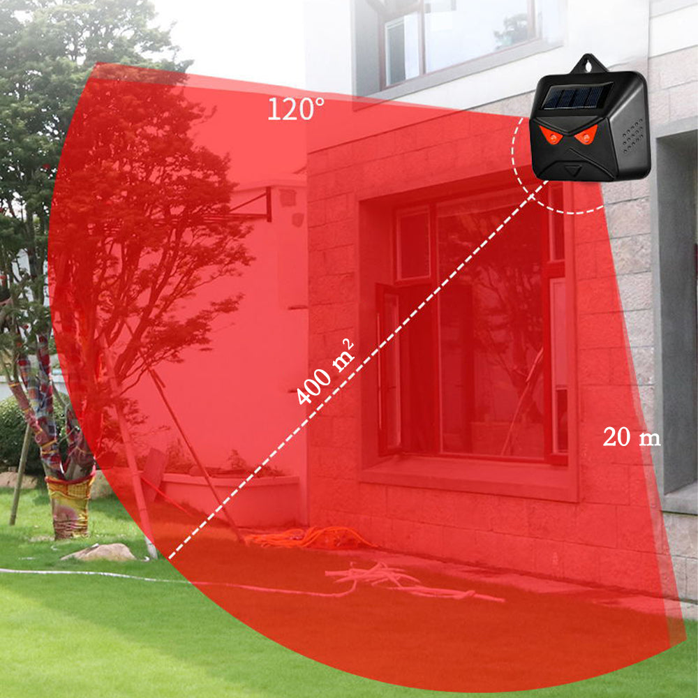 Solar-Powered Red Light Animal Repeller