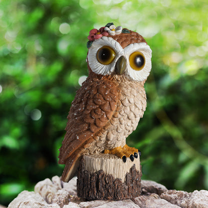 Two Solar-Powered Realistic Owl Repeller