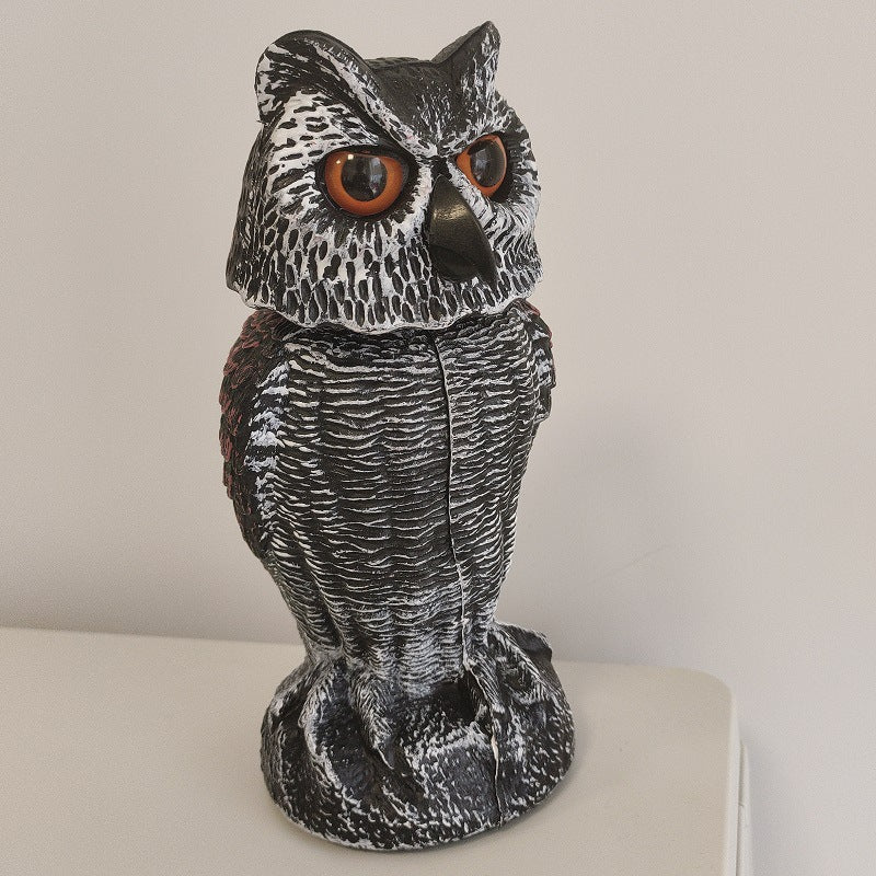 360° Rotating Owl Decoy Bird Repeller - Outdoor Guardian